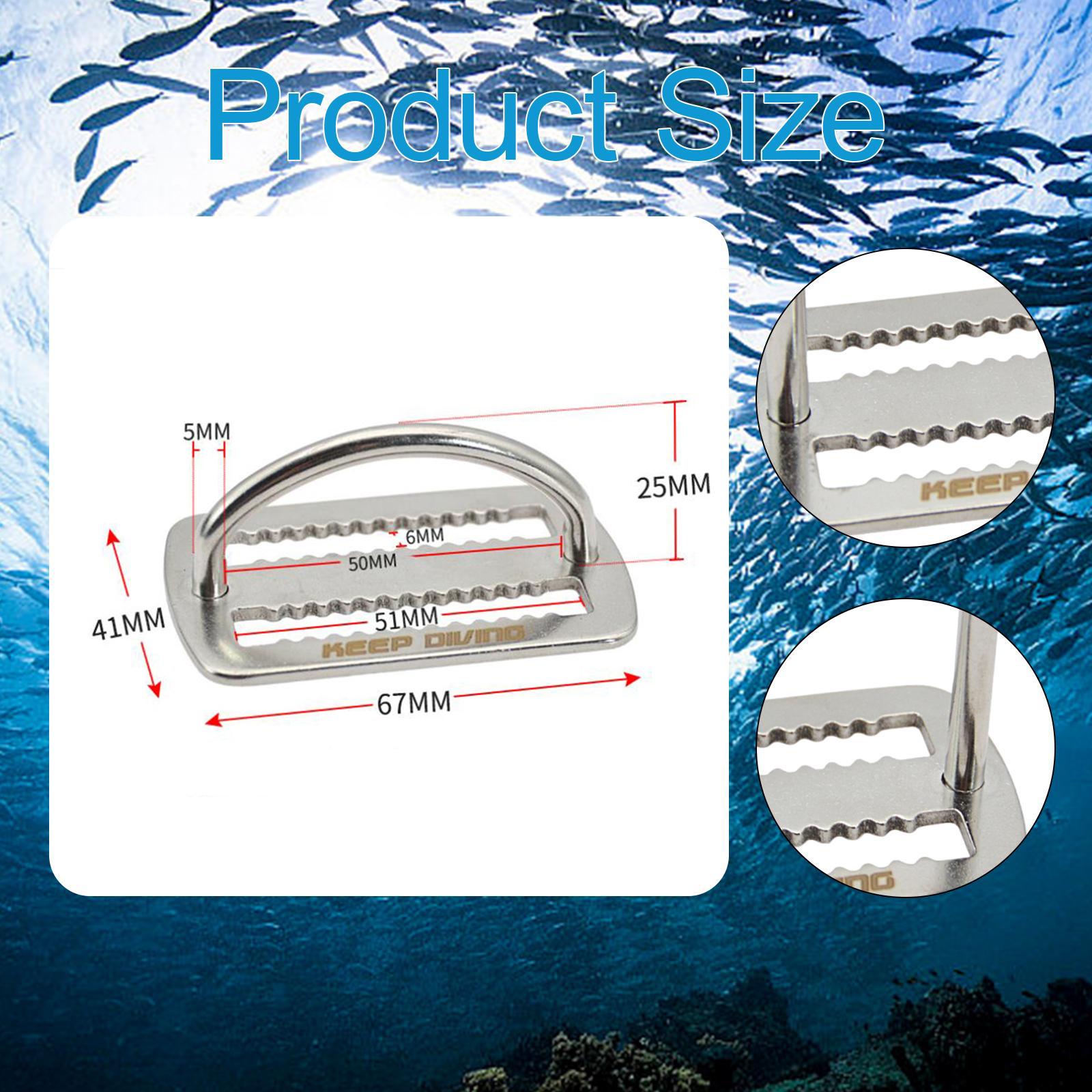 Dive Weight Belt - Edelstahl-Gewichtsgürtelhalter Tauchausrüstung D-Ring Scuba BCD Zubehör
