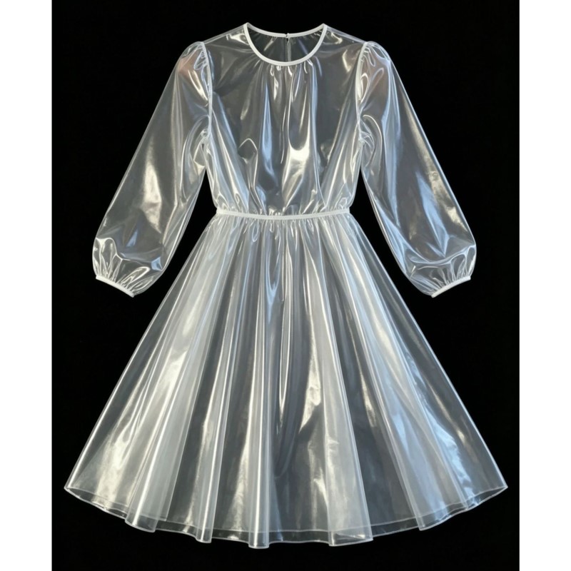 Aqua Sports Club - Transparentes PVC-Kleid für Damen und Herren,