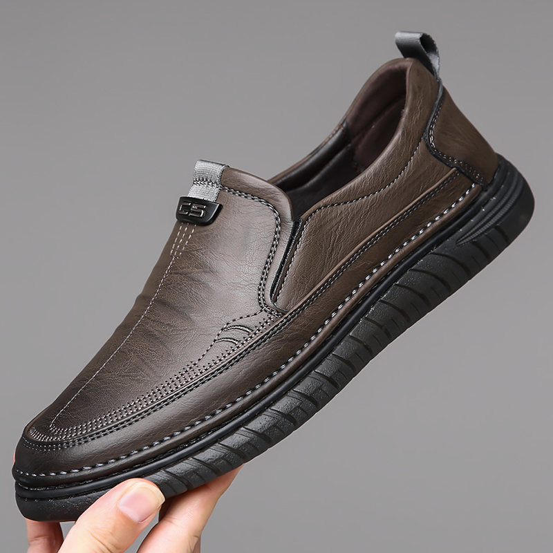 Aqua Sports Club - Retro Penny Loafer aus echtem Rindsleder,